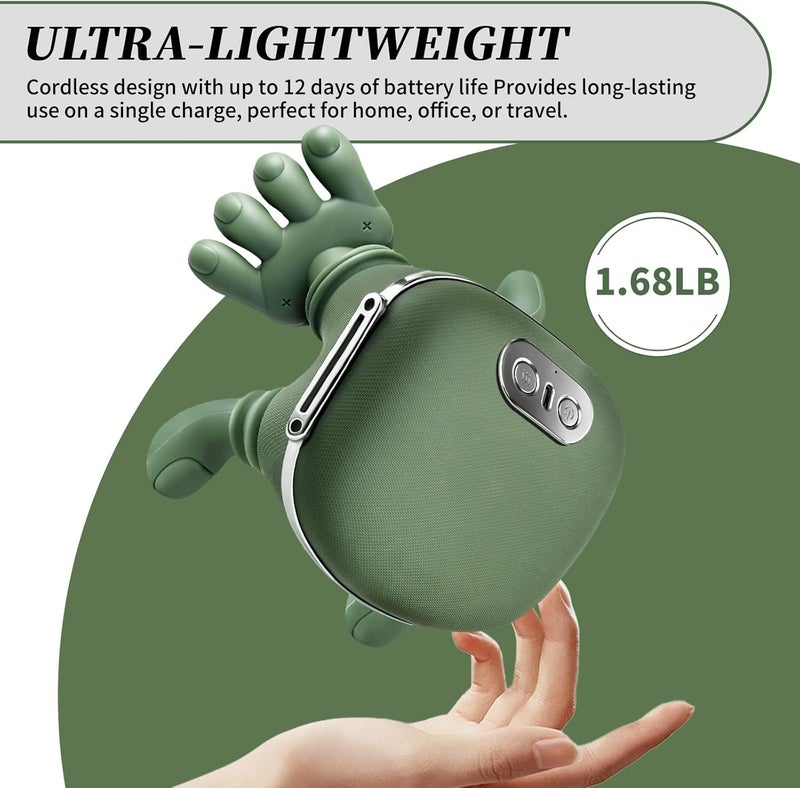 Eworld Cordless Neck & Shoulder Massager for Deep Tissue Pain Relief, Bionic Electric Trap & Back Massager, Portable Relaxation Tool – Touch Gift for Mom & Dad - Image 4